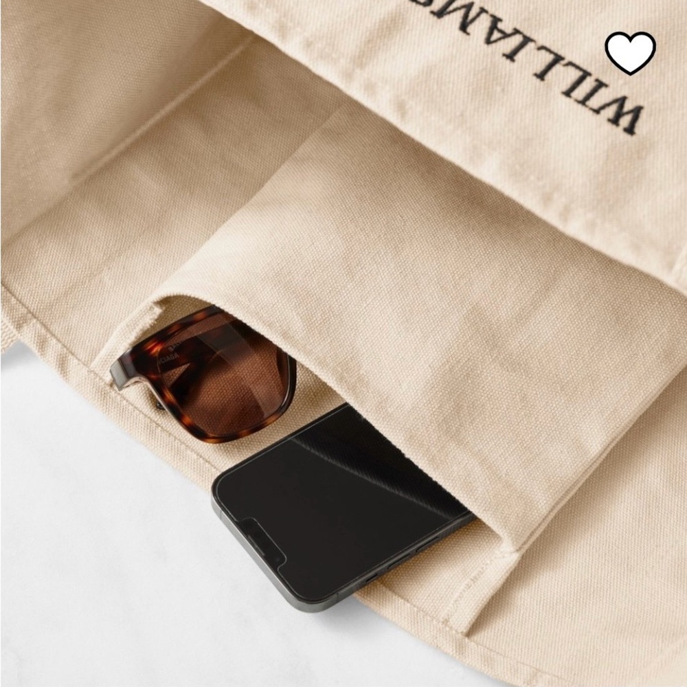 Williams Sonoma Natural Canvas Shopper Small Tote - Picture 2 of 8